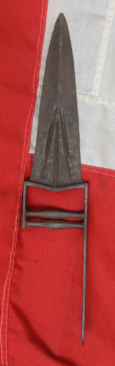 An Antique 18th Century Indian Armour Piercing Punch Dagger Katar, Combat Damaged, or Adapted For Armour Wear