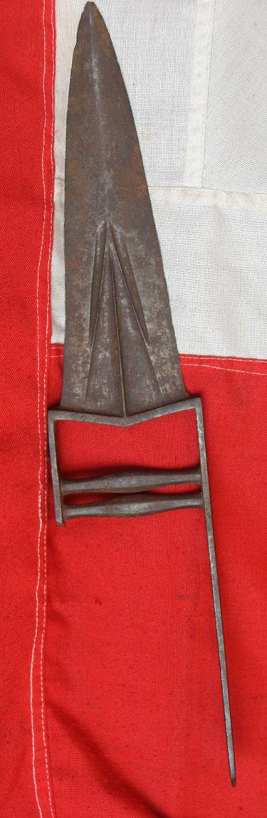 An Antique 18th Century Indian Armour Piercing Punch Dagger Katar, Combat Damaged, or Adapted For Armour Wear