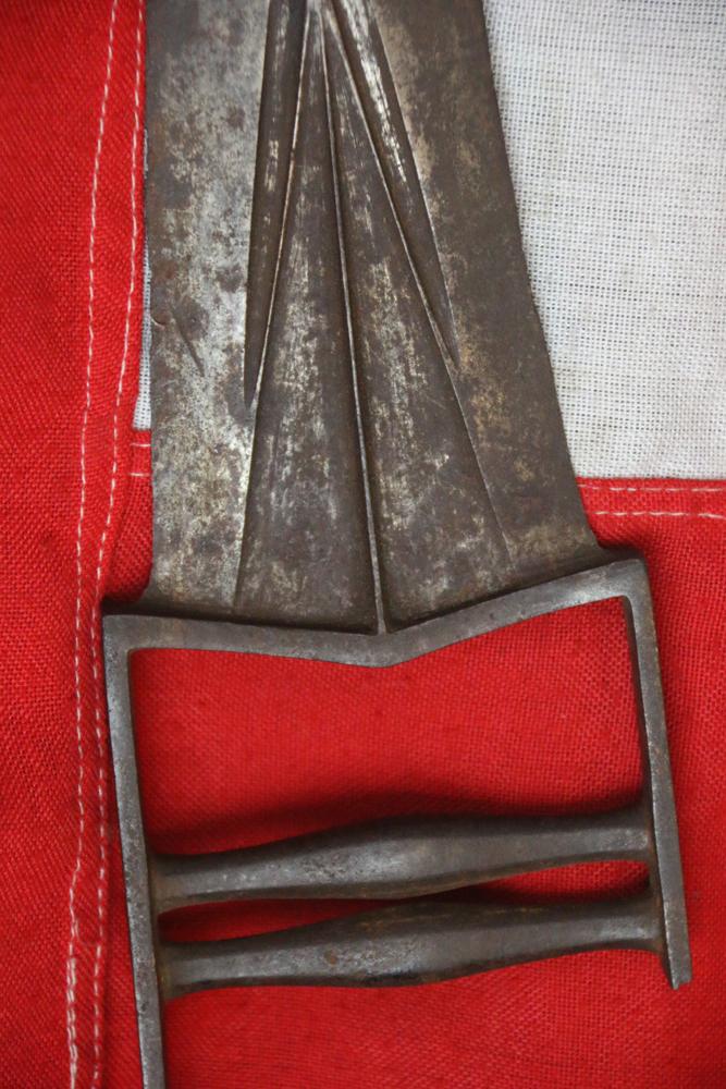 An Antique 18th Century Indian Armour Piercing Punch Dagger Katar, Combat Damaged, or Adapted For Armour Wear