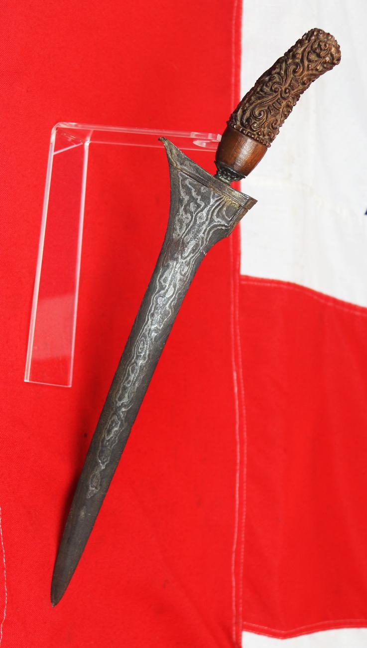 A Fine Bladed Indonesian Keris, Nickel Iron Meteoric Blade