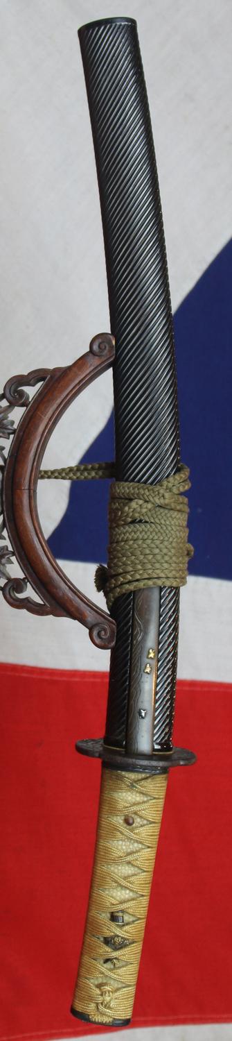 A Shinto Samurai Naganata Naoshi Wakizashi With Shakudo Edo Fittings & Full Edo Traditional Polish