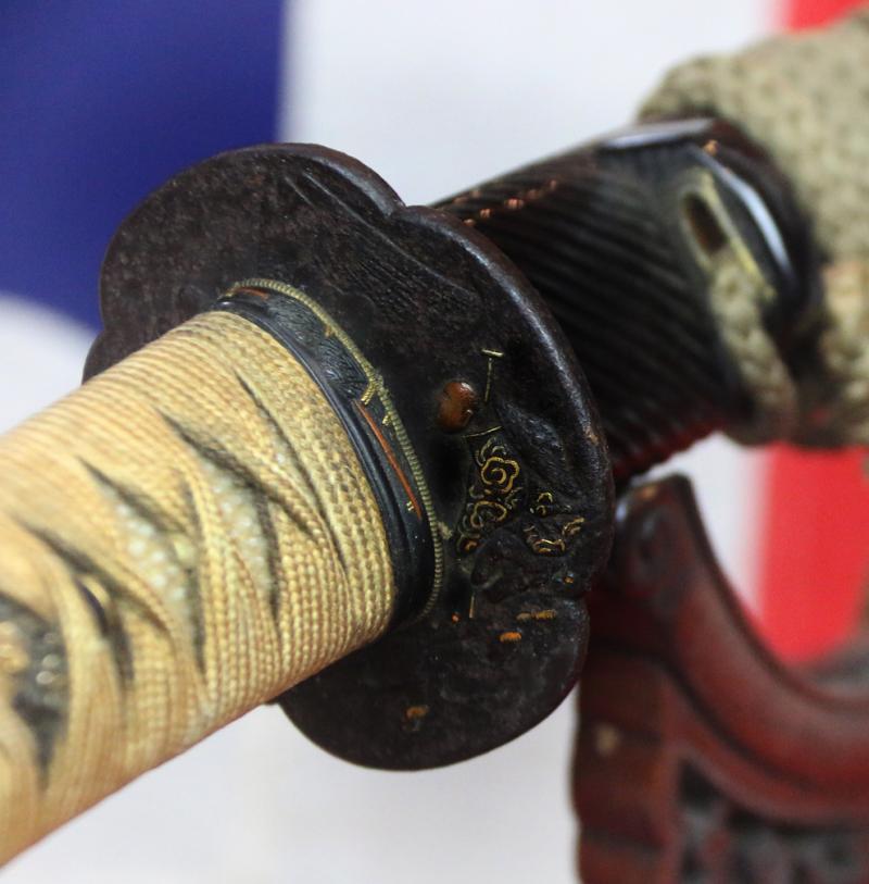 A Shinto Samurai Naganata Naoshi Wakizashi With Shakudo Edo Fittings & Full Edo Traditional Polish