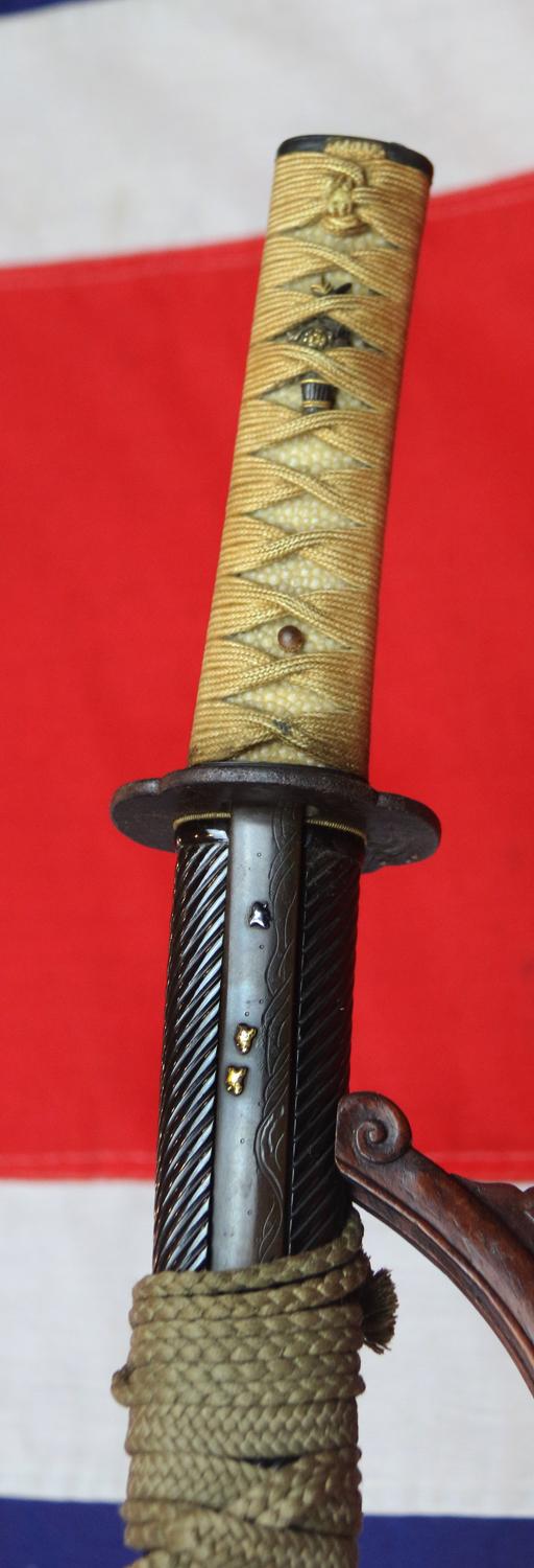 A Shinto Samurai Naganata Naoshi Wakizashi With Shakudo Edo Fittings & Full Edo Traditional Polish