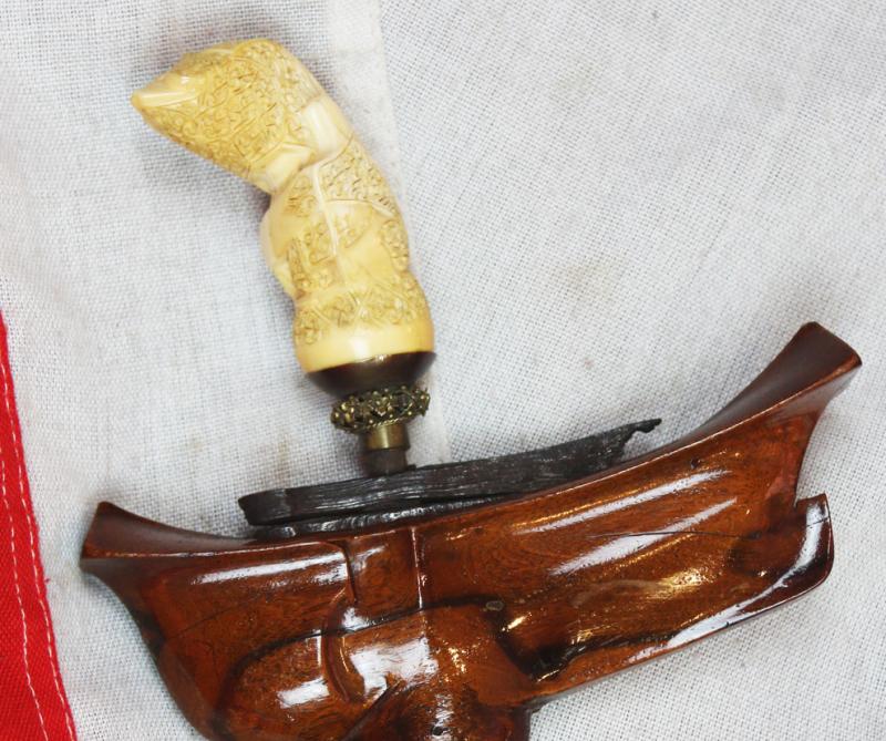 An Absolutely Stunning & Beautiful Carved Sea Ivory Royal Hilted Keris From Palembang, Sumatra 18th Century, Meteorite Blade. A Near Pair To An Example In The Royal Collection Presented To King George IVth in 1817, When He Was The Prince Regent