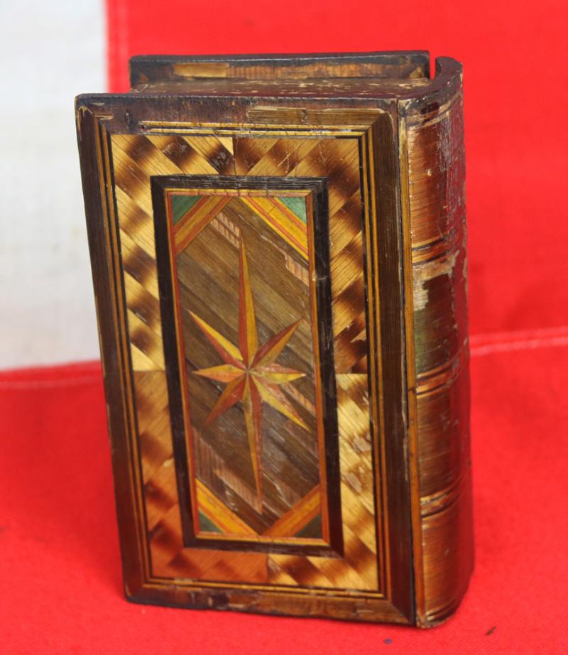 A Superb Napoleonic French 'Prisoner-of-War' Portable Travelling Dressing Case, Shaped in the Form of a Book