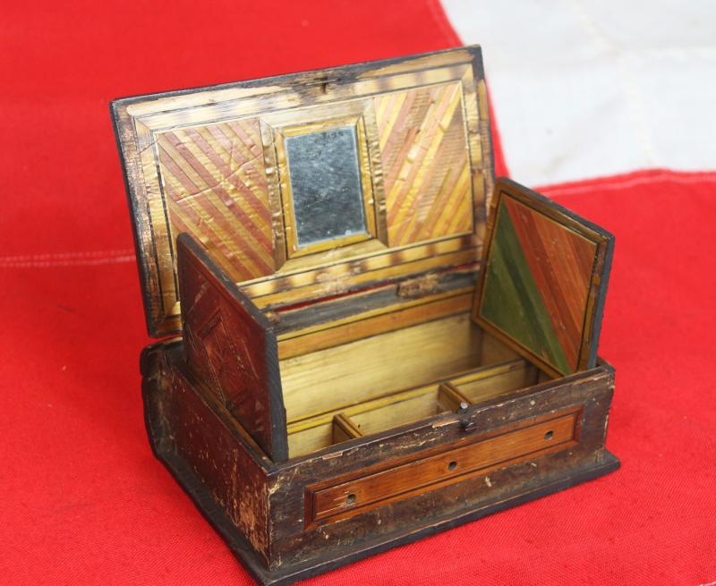 A Superb Napoleonic French 'Prisoner-of-War' Portable Travelling Dressing Case, Shaped in the Form of a Book