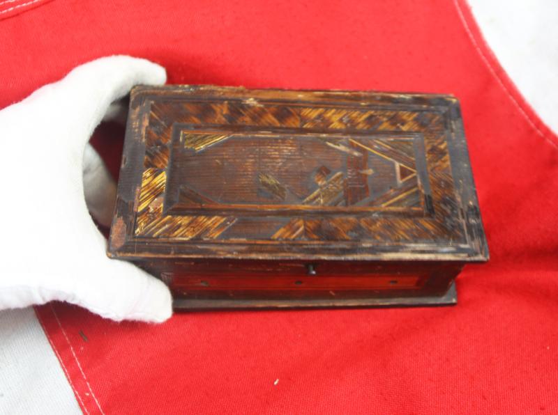 A Superb Napoleonic French 'Prisoner-of-War' Portable Travelling Dressing Case, Shaped in the Form of a Book