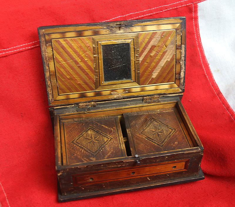 A Superb Napoleonic French 'Prisoner-of-War' Portable Travelling Dressing Case, Shaped in the Form of a Book