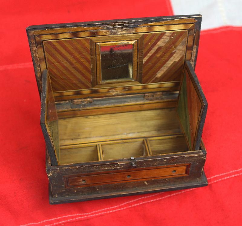 A Superb Napoleonic French 'Prisoner-of-War' Portable Travelling Dressing Case, Shaped in the Form of a Book