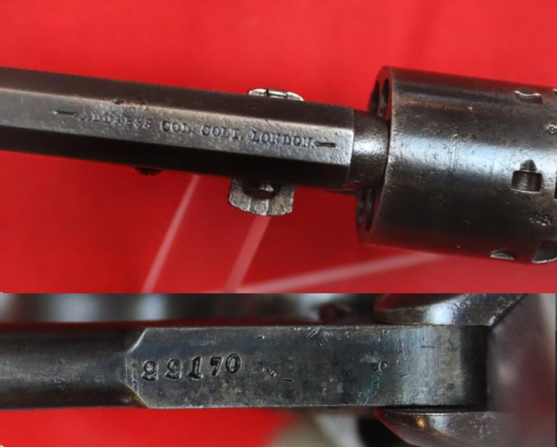 A Fine .36 Calibre Original Antique Colt Navy London Revolver, 1851 Model Navy Manufactured in 1855