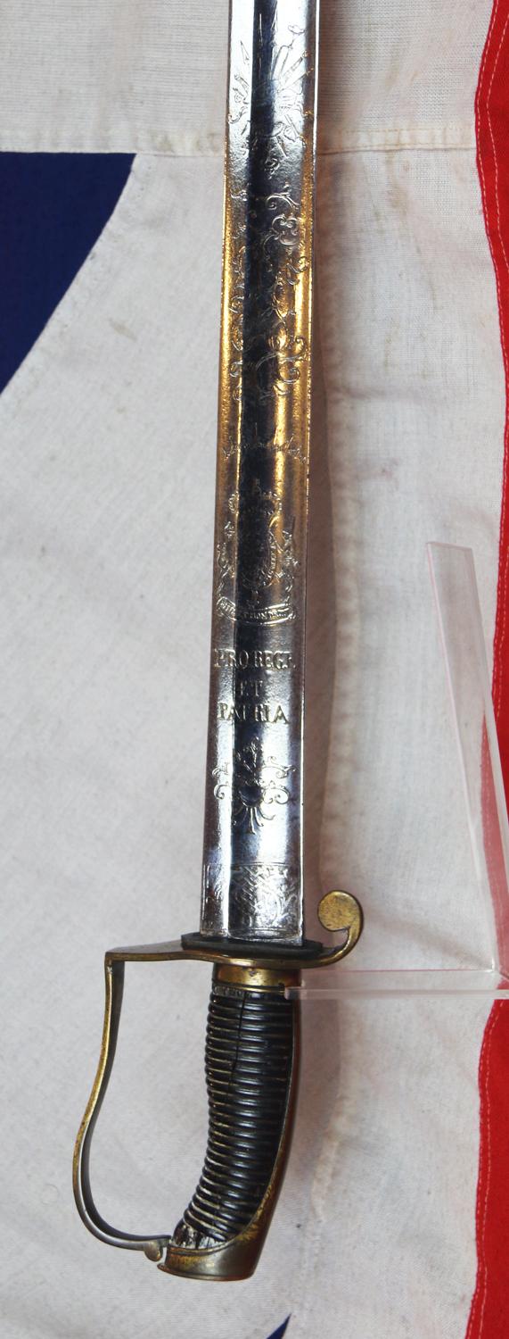 Rare English Light Dragoon Officer's Sword 1773, of the American Revolutionary War, Used By Both American and British Dragoon Regiments.