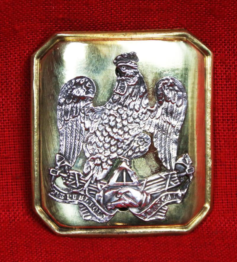 An Early 19th Century French Monarchy Period Silver and Gilt Cavalry Officer's Belt Buckle
