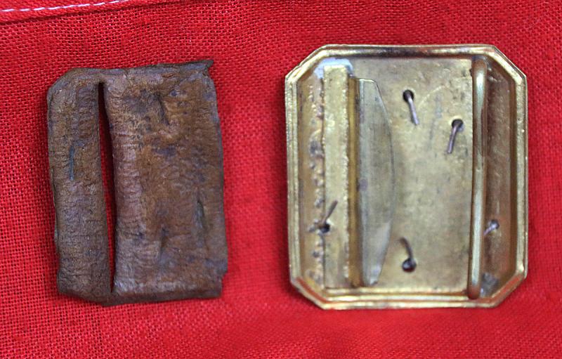 An Early 19th Century French Monarchy Period Silver and Gilt Cavalry Officer's Belt Buckle