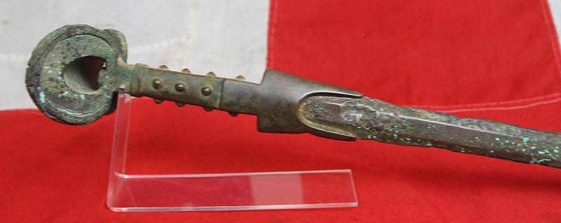 A Beautiful & Massive Ancient Bronze Age Long Sword Circa 1200 to 800 BC. As Used From Before and Including the Greco-Persian Wars, Such as the Battles of Marathon & Thermopylae. As Used in Hand To Hand Combat Between Xerxes' Immortals, and The Hoplites