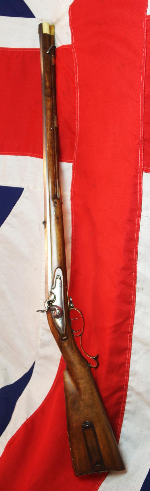 A Superb, Late 18th Century Napoleonic Wars Volunteer Jäger Officer’s Rifle. With Finest Walnut Stock And High Quality Mounts, Fine Quality Rifled Barrel of Approx .75 Inch Bore.