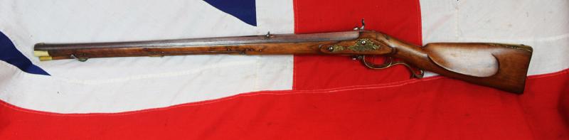 A Superb, Late 18th Century Napoleonic Wars Volunteer Jäger Officer’s Rifle. With Finest Walnut Stock And High Quality Mounts, Fine Quality Rifled Barrel of Approx .75 Inch Bore.