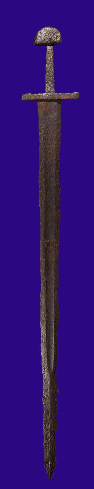 A Beautiful Ancient Original Viking Broadsword, From The Era Of The Norsemen’s Raids in Northern France, Around 1150 Years Ago & Their Raids Upon England & Ireland Up To The 11th Century.