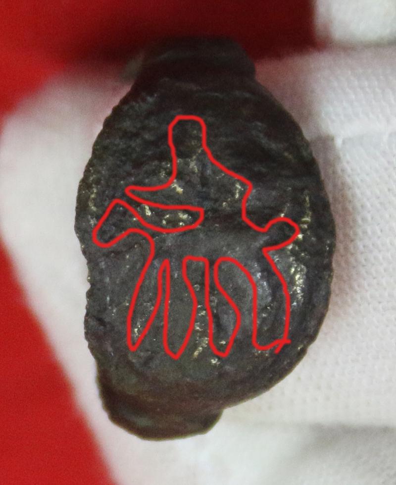 Ancient Early Imperial 1st Century Roman Equestris Legionary's or Centurion's Ring Intalglio Engraved With Horse Mounted Roman