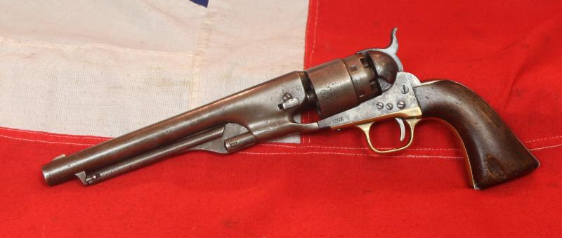 A Good Original US Civil War .44 Cal. Colt, 1860 Model Army Percussion Revolver. Manufactured in 1862