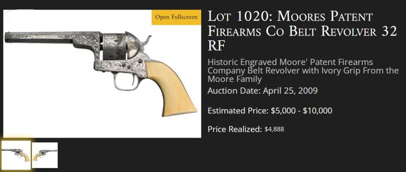 A Fine & Exceedingly Handsome US Civil War Moore 7 Shot Belt Revolver With Original New York Factory Engraving. Later Cased With Tools