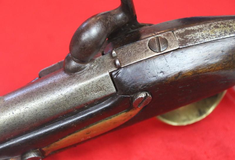 French Cavalry-of-the-Line Flintlock Pistol M1816 for Cuirassiers, Dragoons and Lancers, Ordnance Converted to Percussion in 1822