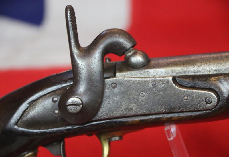 French Cavalry-of-the-Line Flintlock Pistol M1816 for Cuirassiers, Dragoons and Lancers, Ordnance Converted to Percussion in 1822