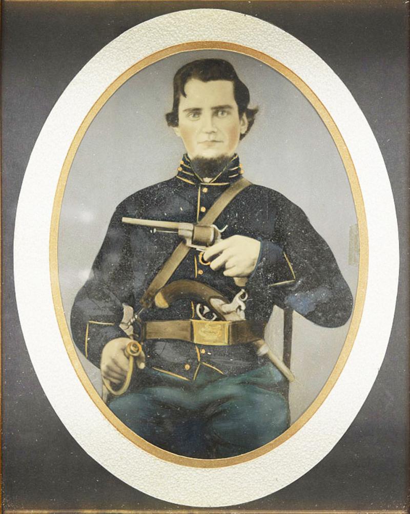 French Cavalry-of-the-Line Flintlock Pistol M1816 for Cuirassiers, Dragoons and Lancers, Ordnance Converted to Percussion in 1822