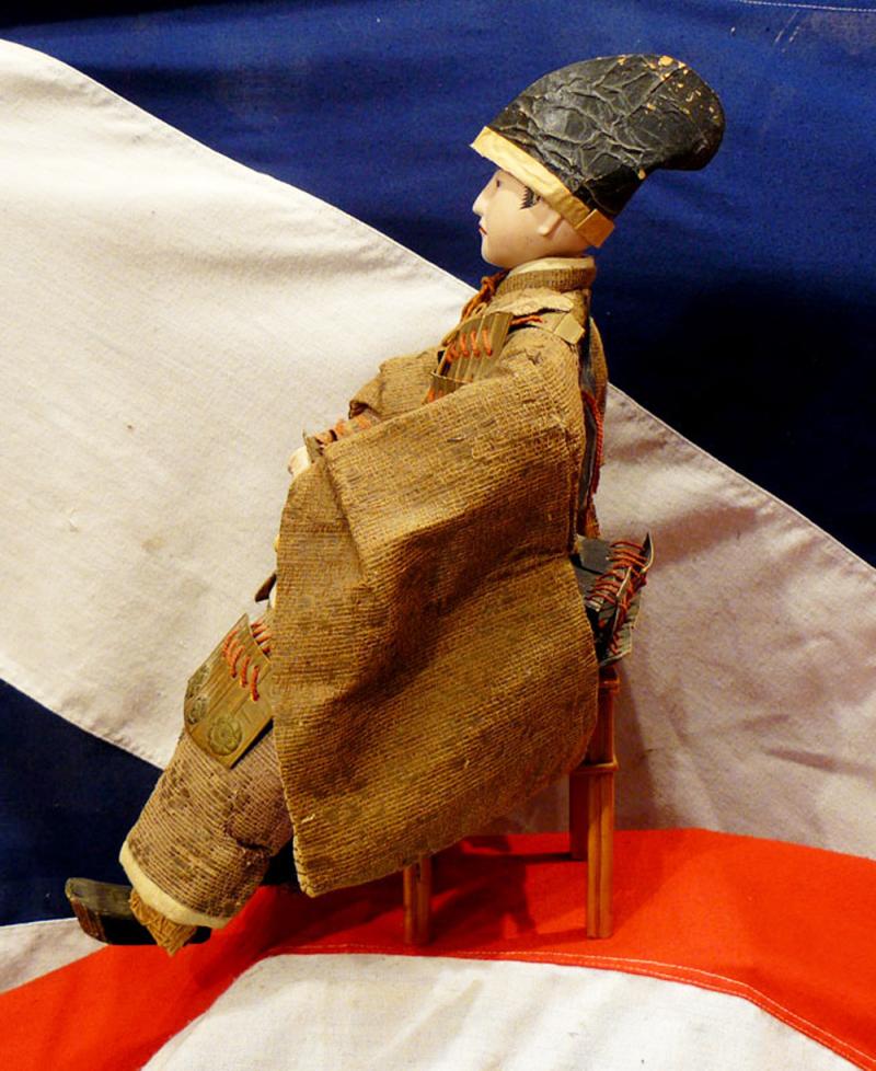 A Superb Antique Edo Period Musha-Ningyo Samurai General Warrior Doll. A Uniquely Japanese Art Form Representing The Legendary Samurai