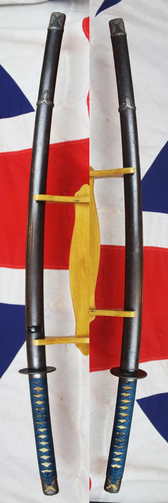 An Ancient Nambokochu Han Dachi Mounted Nambokochu Period Samurai Koto Era Katana up to 600 Years Old