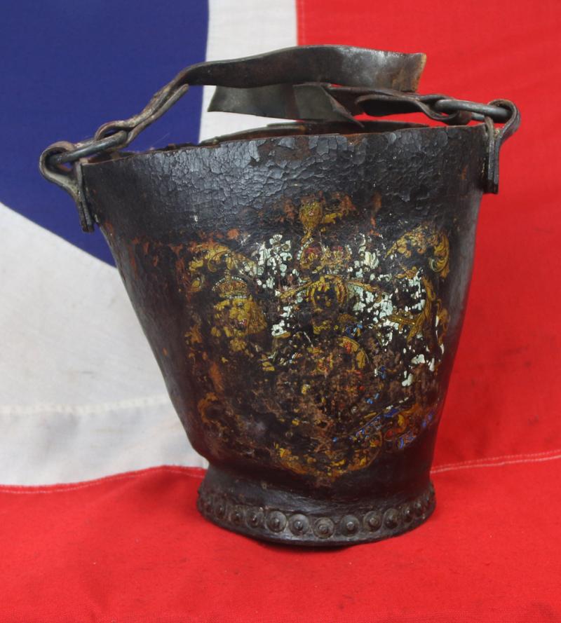 A King George IIIrd Royal Naval Fire Bucket Issued by the Board of Ordnance Circa 1790's. As Used on HMS Victory and The British Ship's-of-the-Line