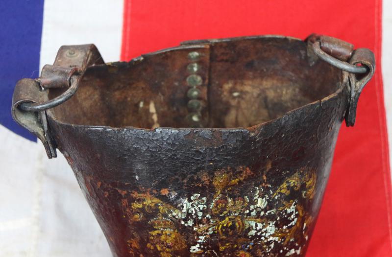 A King George IIIrd Royal Naval Fire Bucket Issued by the Board of Ordnance Circa 1790's. As Used on HMS Victory and The British Ship's-of-the-Line