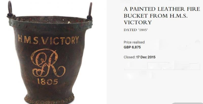 A King George IIIrd Royal Naval Fire Bucket Issued by the Board of Ordnance Circa 1790's. As Used on HMS Victory and The British Ship's-of-the-Line