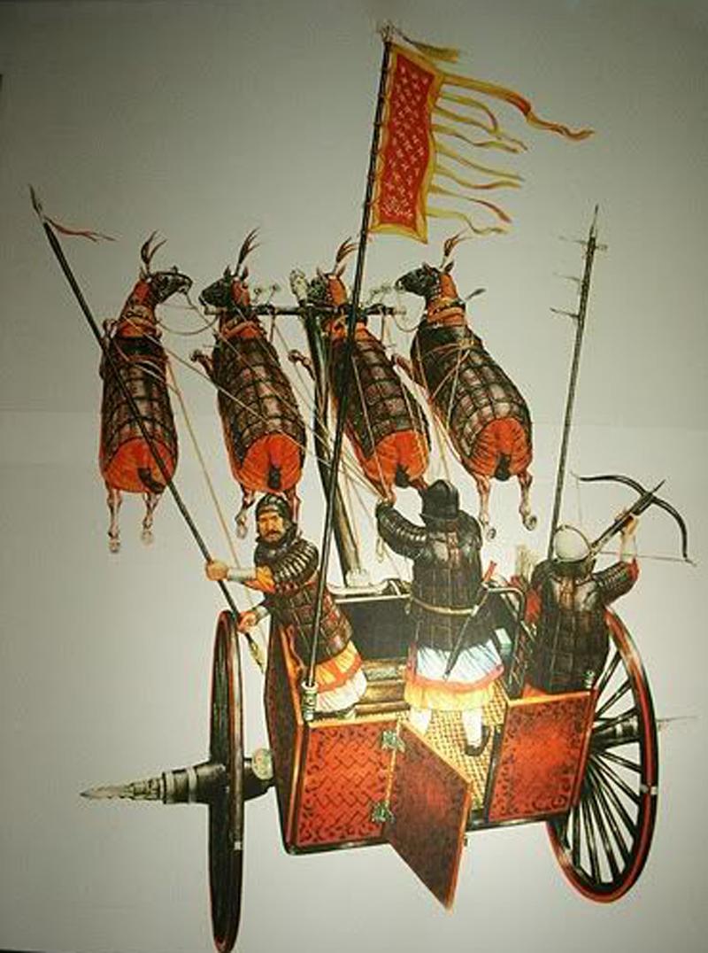 A Superb Ancient Chinese Warring States Period 480-222bc Gold & Bronze Chariot Crossbow Mount in Gold with Tiger Head Finial