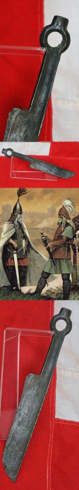 A Most Rare Bronze Age 'Celtic' Ring Dagger Knife Around 2500 Years Old. In Superb Excavated Condition.