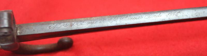 A Pair Of French, Chassepot Rifle Sword Bayonets. 1870's