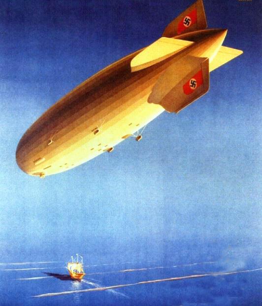 Solid Silver Hallmarked L.Z.127 Graf Zeppelin Airship Aerospace Medal 1928 Issue