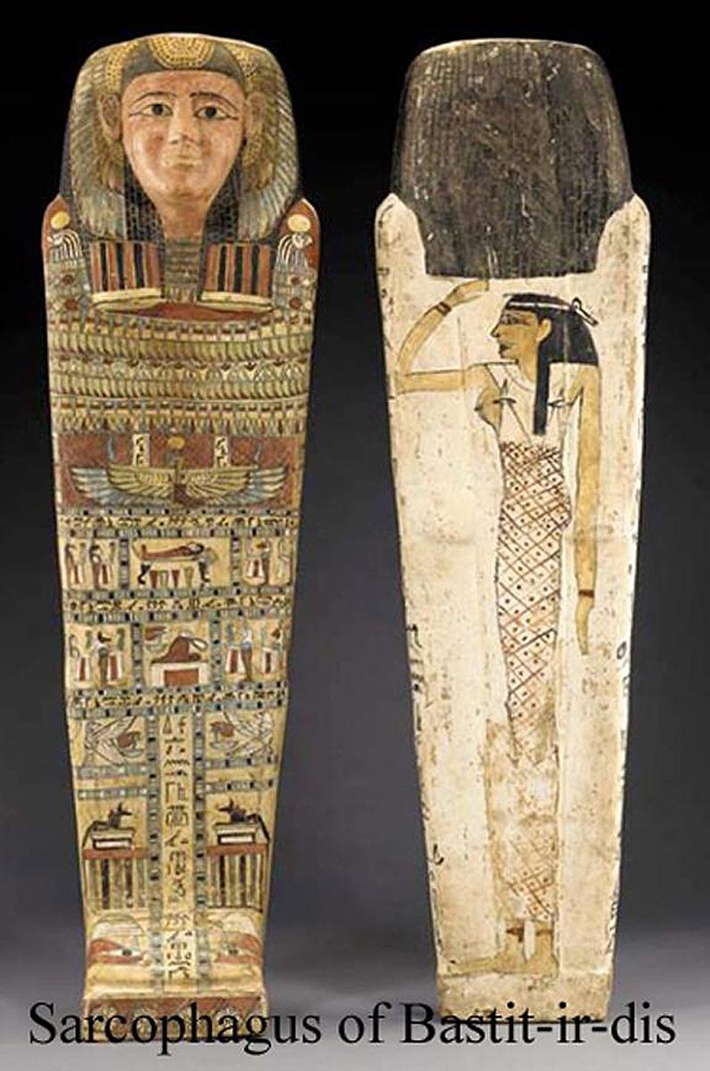 An Original Ancient Egyptian Shabti, The Afterlife Servant of The Mummy, Partial Blue-Glazed Faience 664 to 332 BC