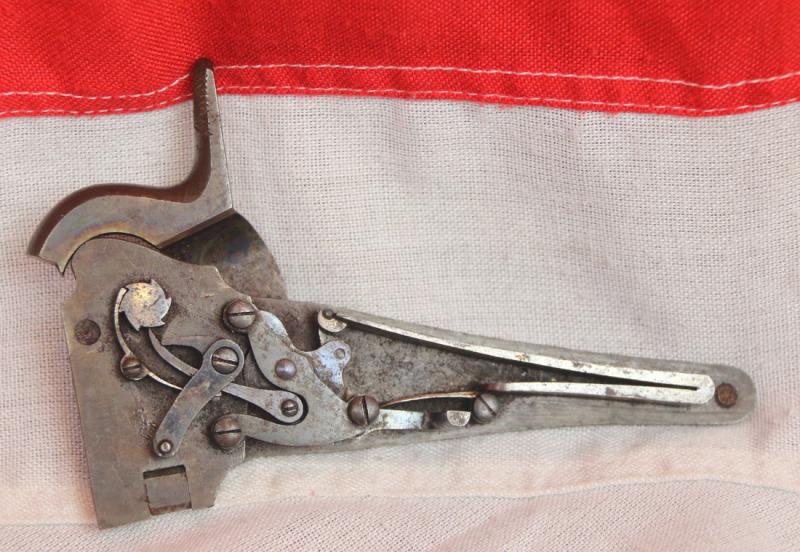 A Superb Case Hardened Steel Gun Lock Of a Greene Carbine 1856 For the Crimean War Then the American Civil War