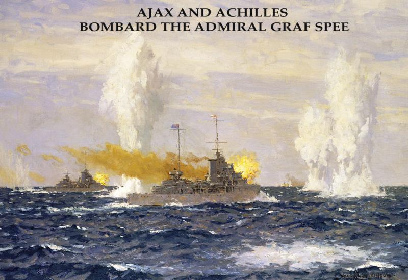 Battle of the River Plate, HMS Ajax Miniature Wooden Barrel Made From Teak from the Ship