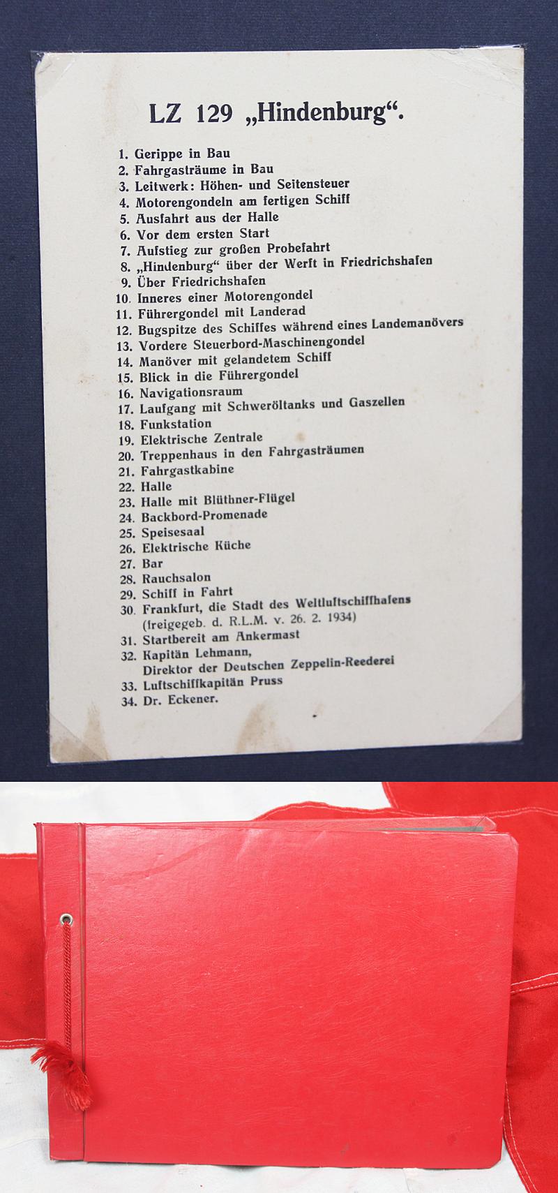 A Fabulous, Original, 1930's Airship Zeppelin Photograph & Photograph Airship {Luftpost} Mail Postcard Collection From The Hindenberg. All Are Original & Third Reich Period, In The Collectors Album