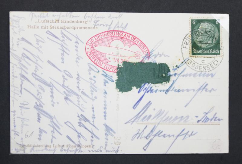 A Fabulous, Original, 1930's Airship Zeppelin Photograph & Photograph Airship {Luftpost} Mail Postcard Collection From The Hindenberg. All Are Original & Third Reich Period, In The Collectors Album