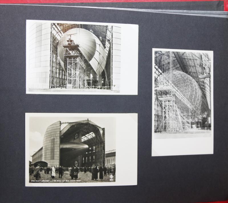 A Fabulous, Original, 1930's Airship Zeppelin Photograph & Photograph Airship {Luftpost} Mail Postcard Collection From The Hindenberg. All Are Original & Third Reich Period, In The Collectors Album