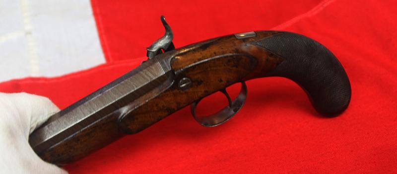 A Fabulous Quality Crimean War Cavalry Officer's Pistol of Carbine Bore, Damascus Barrel with Paget Style Captive Ramrod. Near Identical to the Pistol of Colonel John Yorke, 1st Royal Regt of Dragoons,.