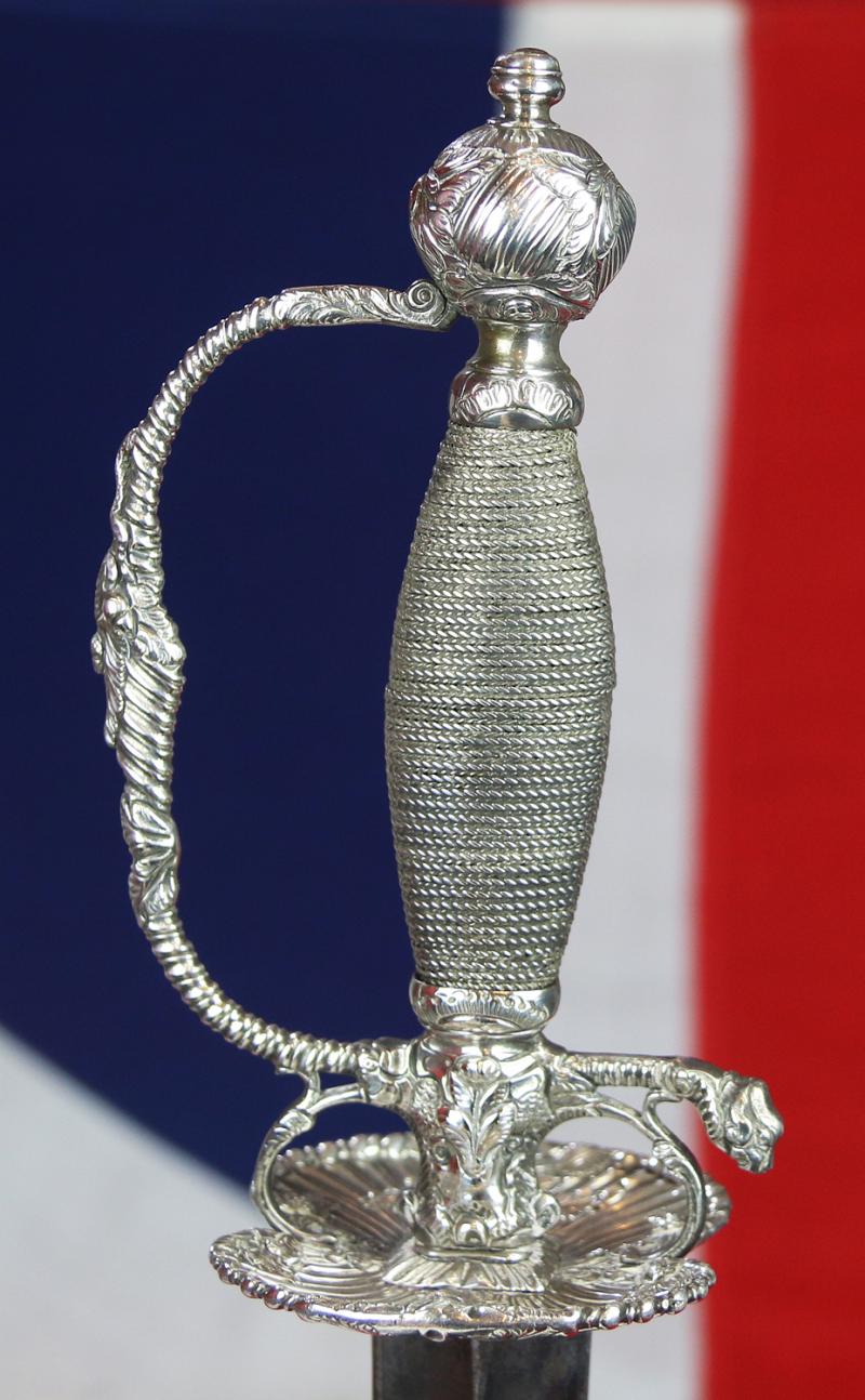 A Magnificent 18th Century Silver Hilted Small Sword, Dated 1758, with Colichmarde Blade. This Is One Of The Most Beautiful To Be Seen