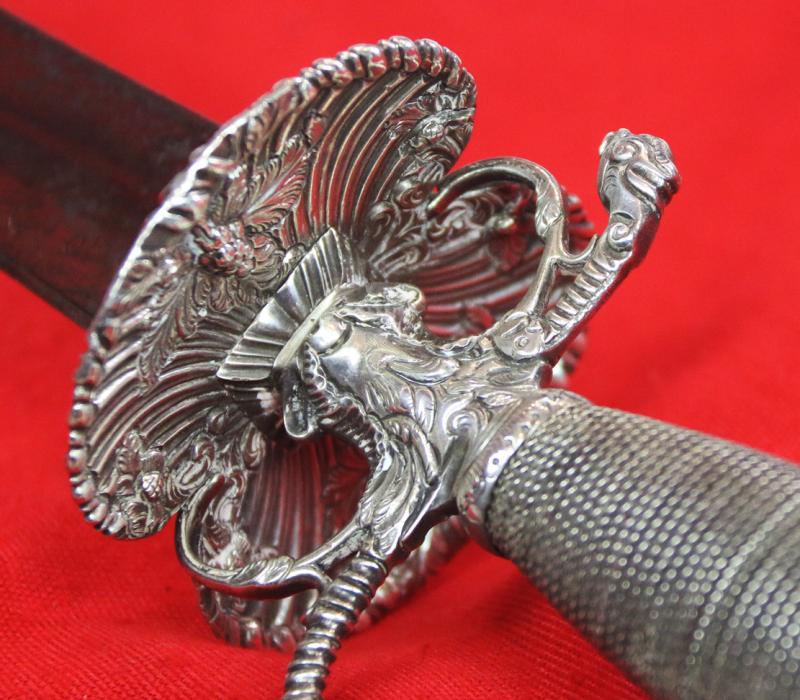 A Magnificent 18th Century Silver Hilted Small Sword, Dated 1758, with Colichmarde Blade. This Is One Of The Most Beautiful To Be Seen