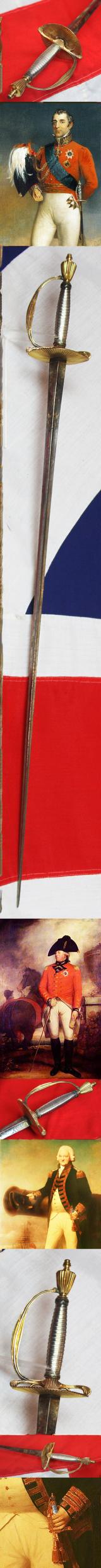 A Wonderful, Napoleonic Wars Period Museum Piece, A Highest Ranking British Officer's Sword Bespoke Commisioned For The Highest Ranking Officers of Both The Navy or Army, A 1790's Admiral of the Fleet or Field Marshal's Sword In Fabulous Condition
