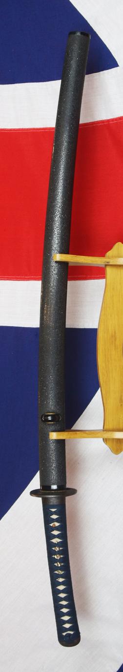 A Superb Nobukuni 信国 Signed Mount Fuji Shinto Samurai Katana, Circa 1670, Signed on The Nakago Nobukuni Saku, With Mount Fuji Hamon and The Wave Fuchi Kashira.