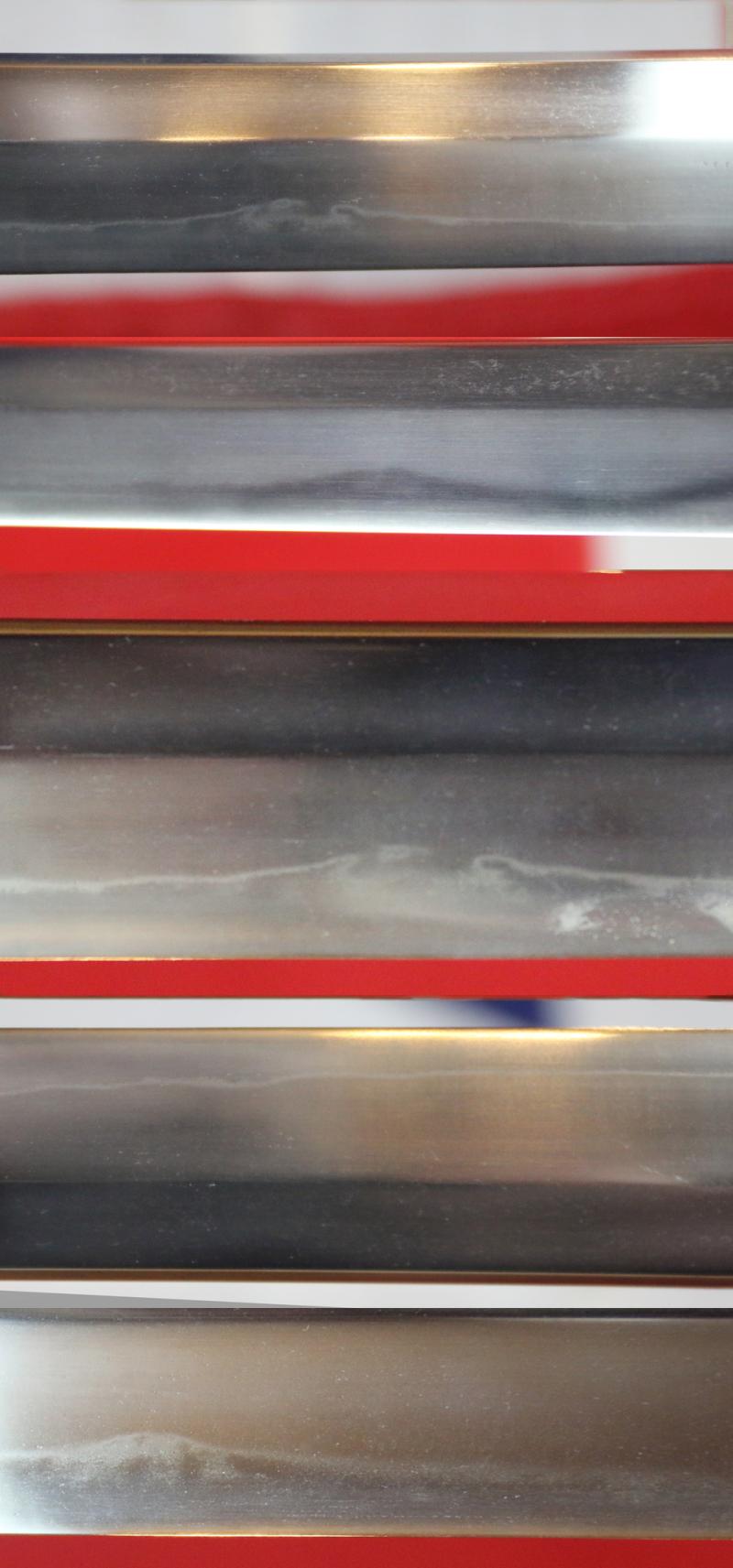 A Superb Nobukuni 信国 Signed Mount Fuji Shinto Samurai Katana, Circa 1670, Signed on The Nakago Nobukuni Saku, With Mount Fuji Hamon and The Wave Fuchi Kashira.