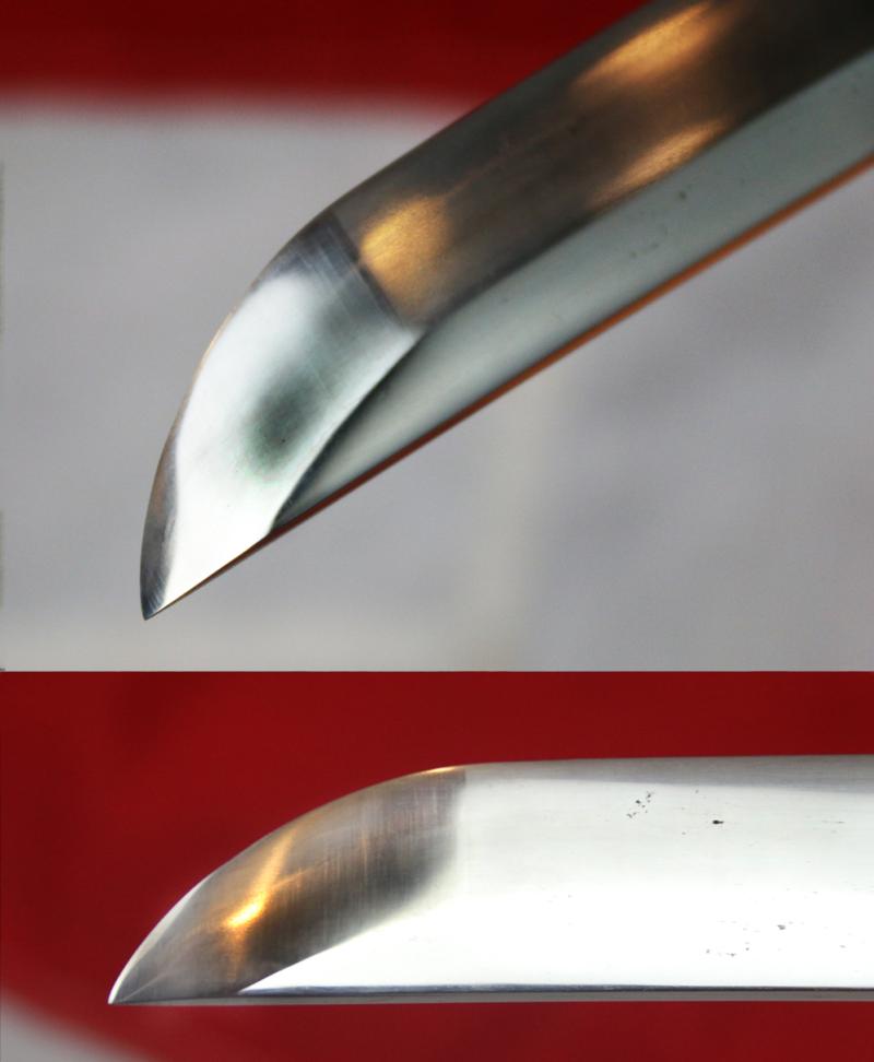 A Superb Nobukuni 信国 Signed Mount Fuji Shinto Samurai Katana, Circa 1670, Signed on The Nakago Nobukuni Saku, With Mount Fuji Hamon and The Wave Fuchi Kashira.