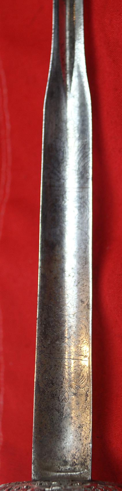 A Magnificent 18th Century Anglo French Indian War To Revolution Period All Silver Hilted Small Sword with Colichmarde Blade. Probably By William Kinman. A Stunning Museum Piece, A Near Pair to General George Washington's Sword in Amazing Condition